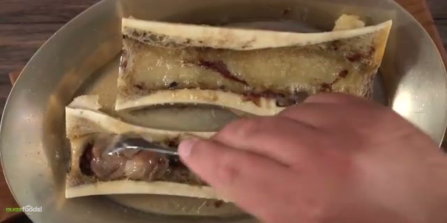 Extracted bone marrow looking like pure meat butter, visually striking and uniqu