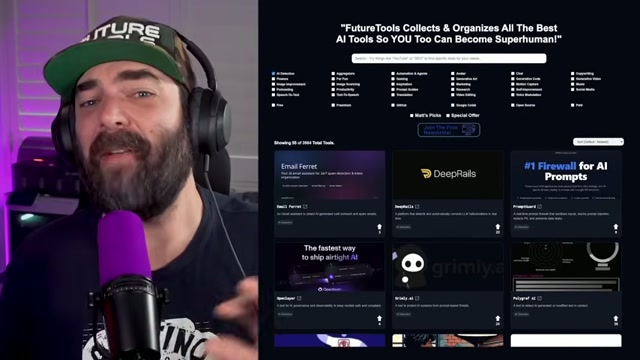 Mid-video AI news segment